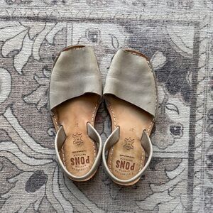 Pons Leather Sandals in Taupe